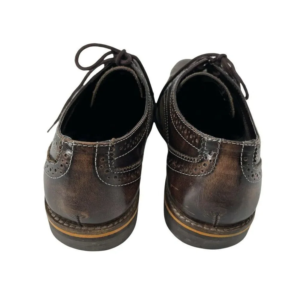 Lotus Wingtip Shoes Brown Mens US 9 UK 8 Leather Oxford Lace Up Dress Shoes